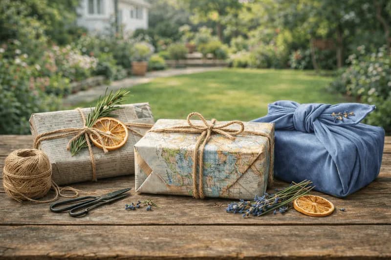 Eco-friendly gift wrapping at home